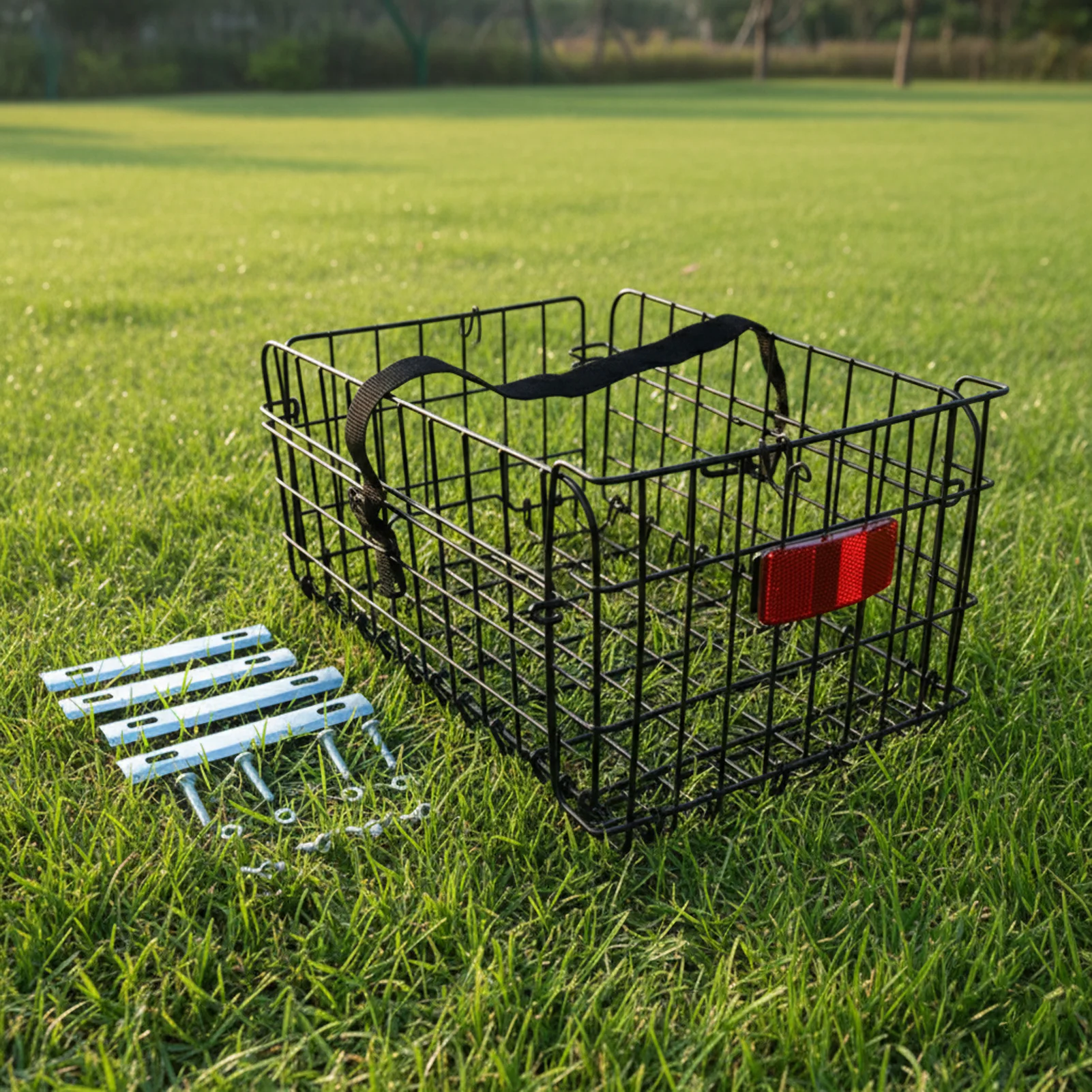 

Universal Bicycle Basket Durable Carbon Steel Organizer Basket For Electric Bike Road Bike Outdoor Cycling Accessories 1pc