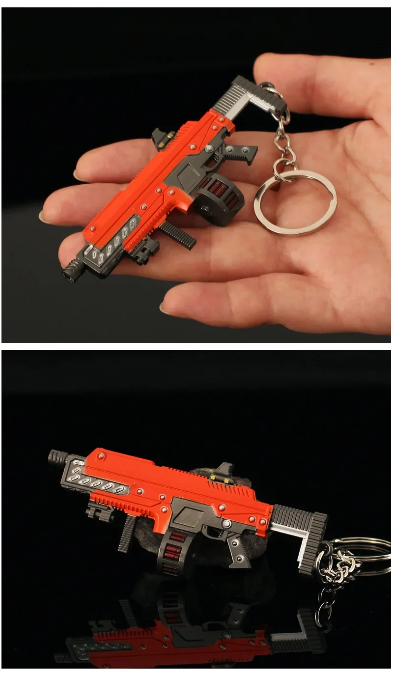 9cm Helldivers 2 Guns Alloy Keychain  AR-23 Liberator/JAR-5 Ominate/R-63 Diligent/SG-225IE High Combustion Rupture Game Toy