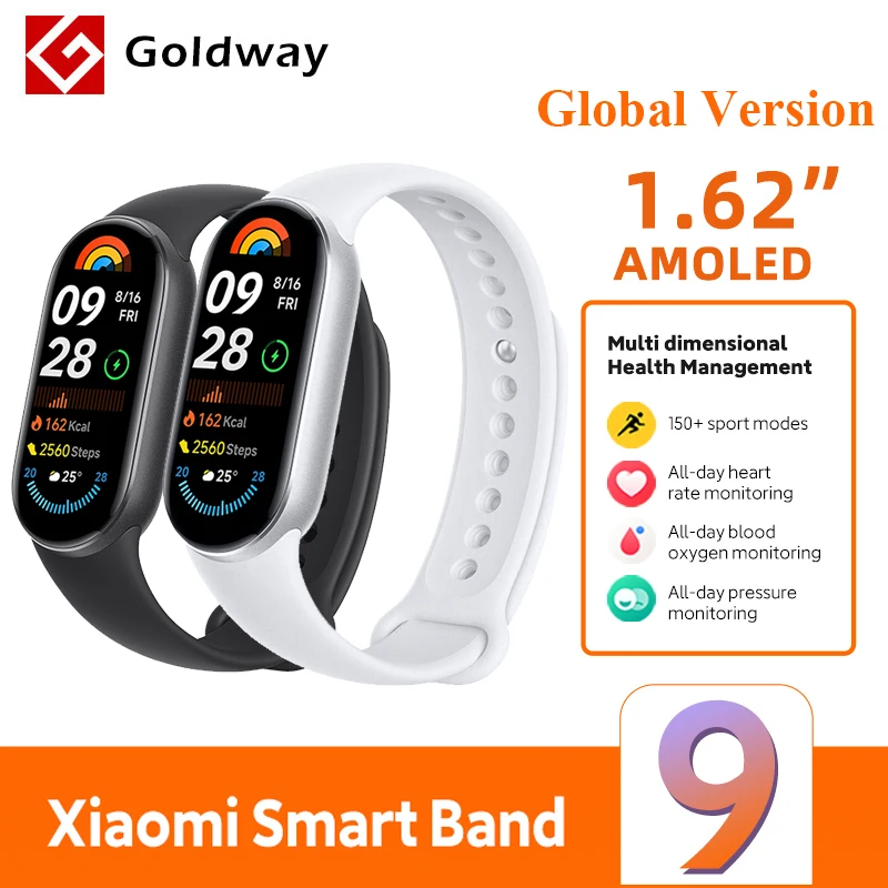 Global Version Xiaomi Smart Band 9 150+ Sports Modes 1.62