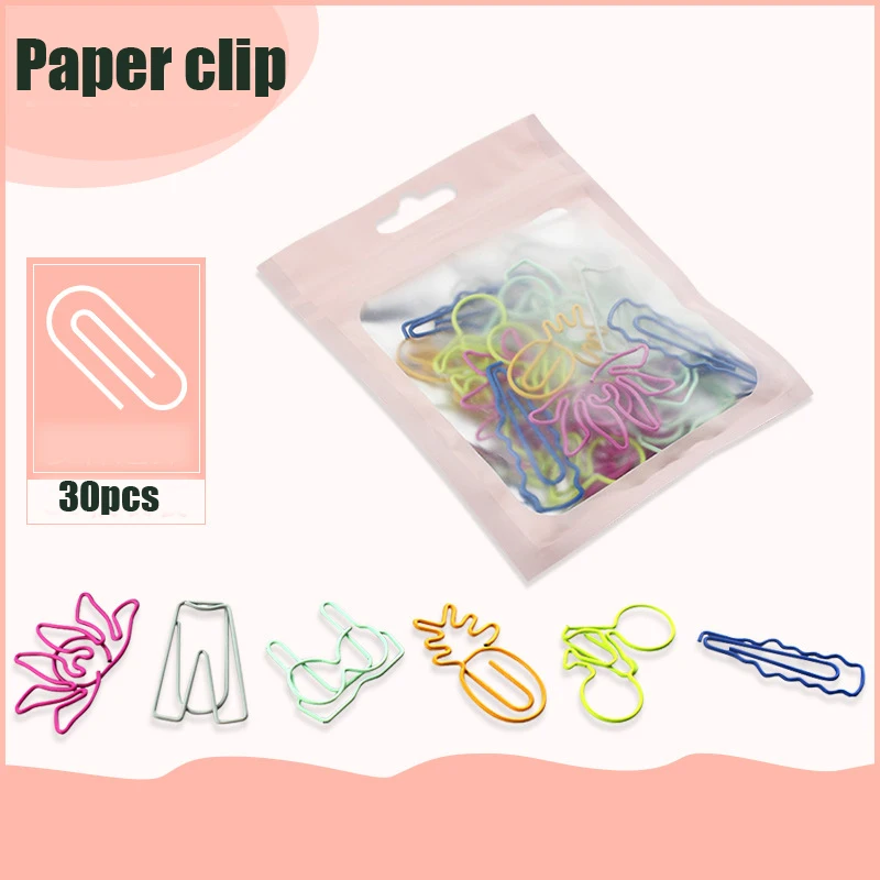 30 шт., милые Зажимы для бумаги