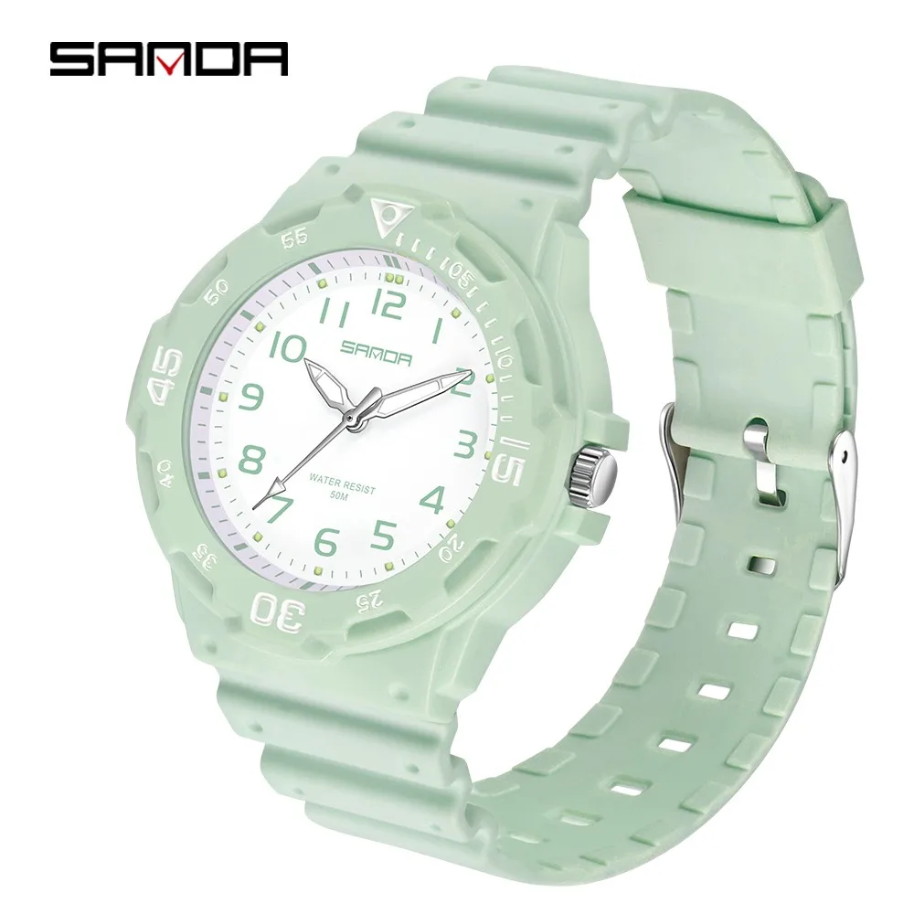 

2022 Fashion Sanda Top Brand Watch Men Casual Silicone Waterproof Quartz Watches Luxury Watches For Clock Relogio Feminino 6019