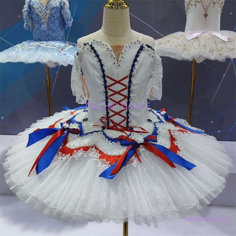 hot selling  fashion Unique Design Girls Children Women Adult Performance Wear white Ballet Tutu Costumes with twinkle diamond