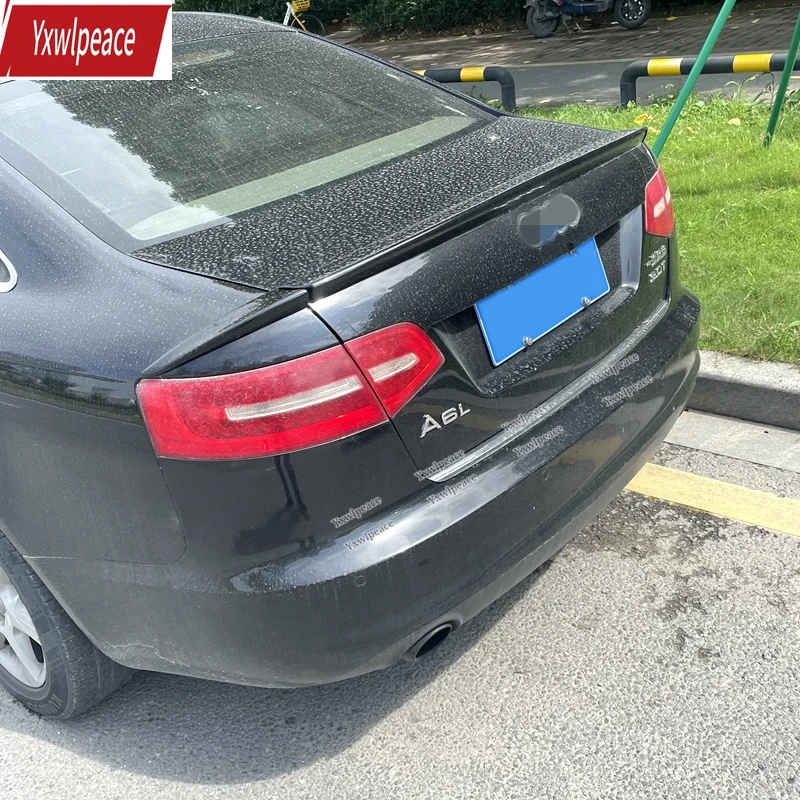 

For Audi A6 C6 2005-2011 Spoiler Higher Quality PU Material Primer Color Rear Trunk Lip Spoiler Wing Body Kit Accessories