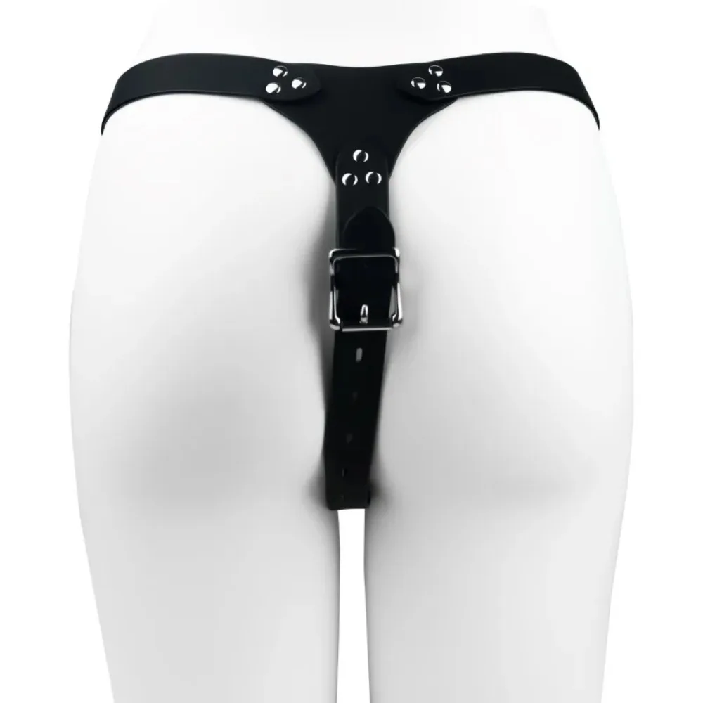 Ceinture de chasteté auxiliaire en cuir PU، pour Cage à coq en metal، accessoire de Cage de chasteté masculine، harnais، jouets