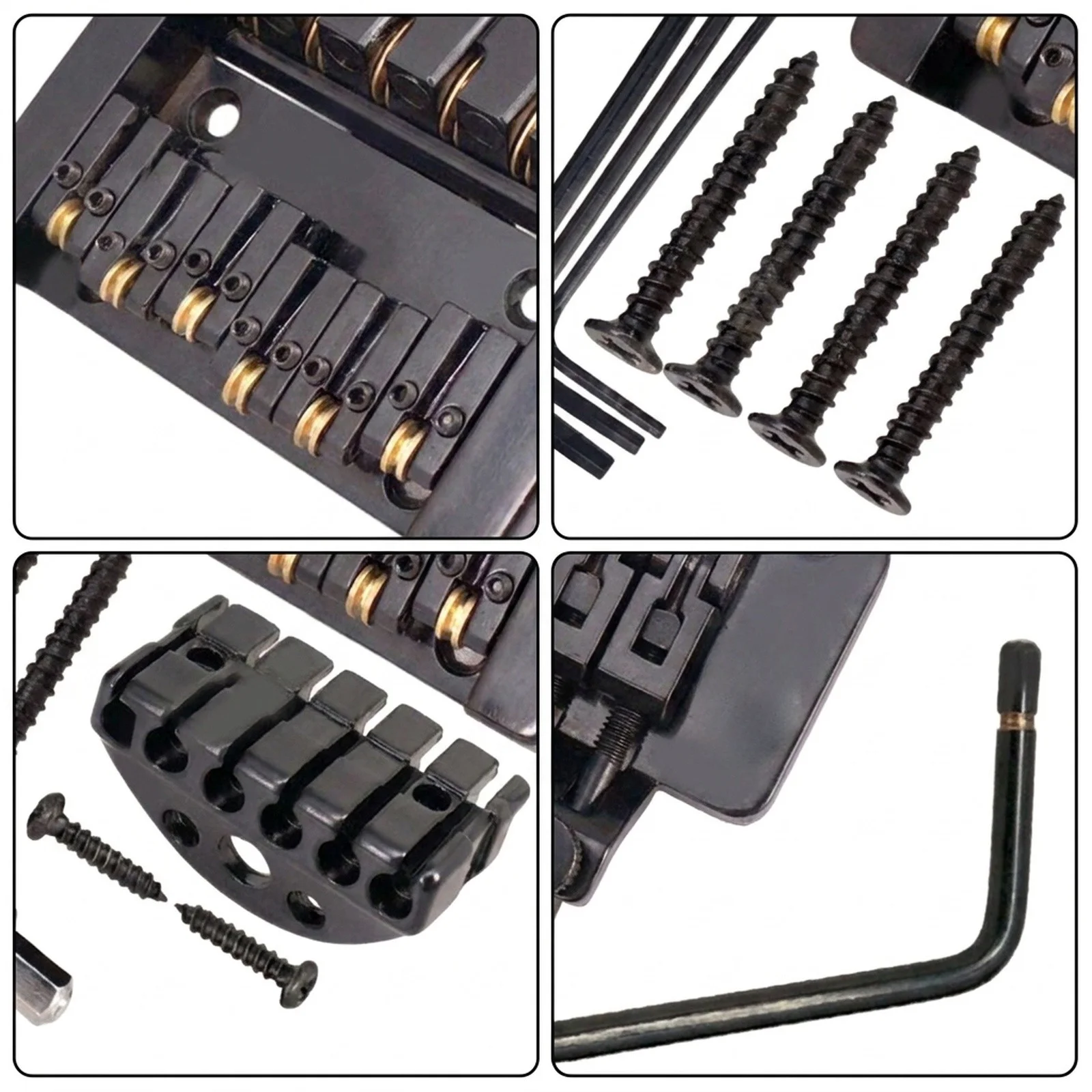 Replacement for bridge System for Headless For Electric Guitars with Tremolo Functionality and Lock Nut Integration