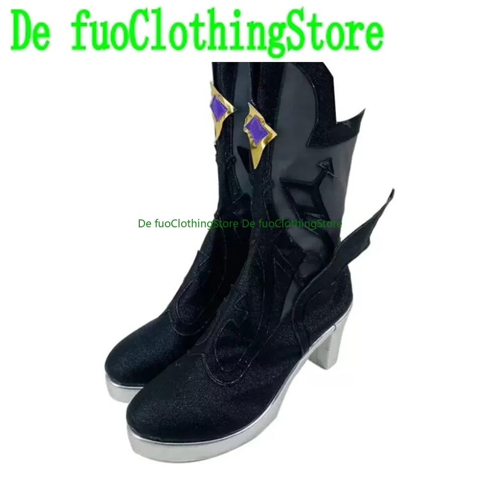 DefuoClothing Store Fischl Genshin Impact Cosplay Schoenen Laarzen Game Game Anime Karakter Party Props Halloween Kleding