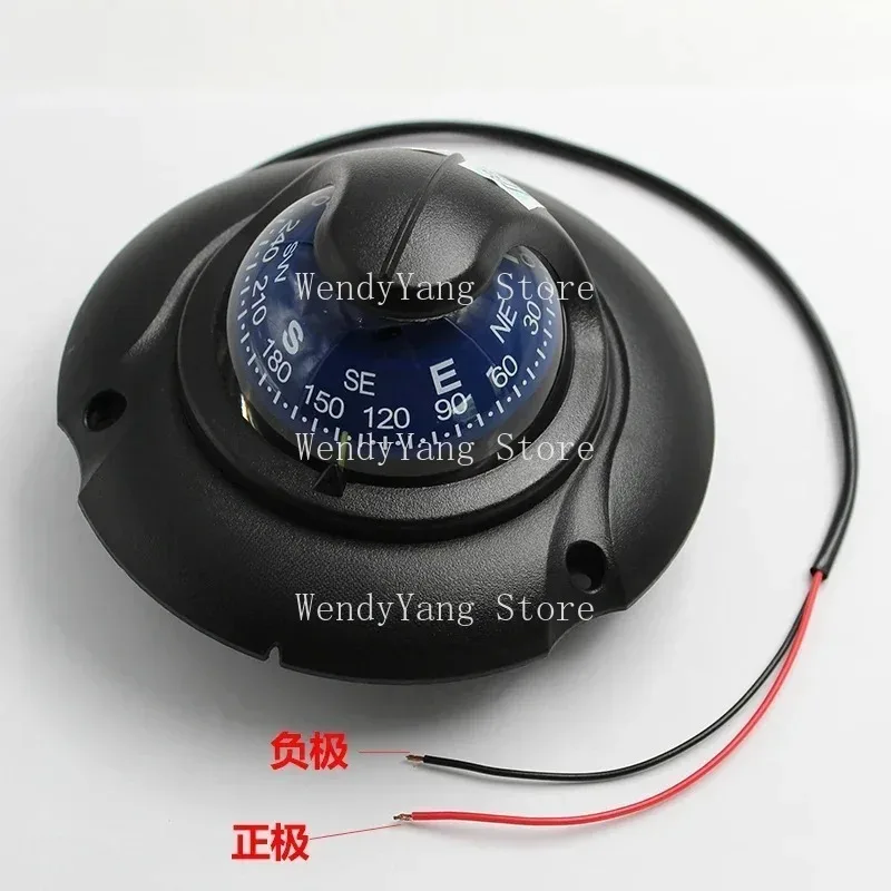Suitable for Marine Multifunctional Magnetic Compass Embedded YQ-50 High-precision LED Light, Marine Yacht Outdoor