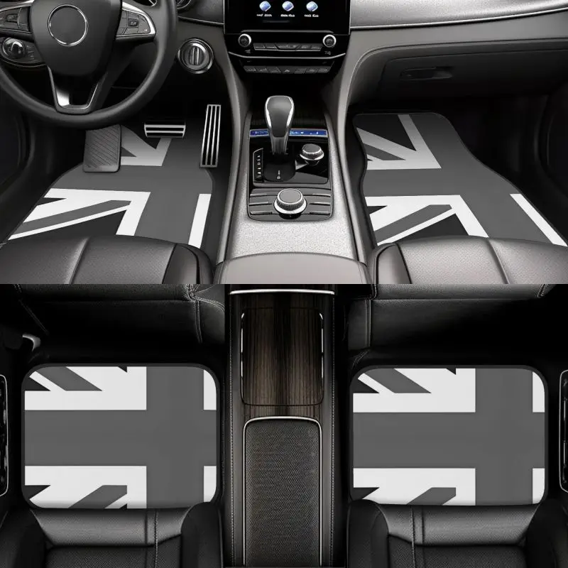 مخصص الاتحاد جاك الحصير سيارة من 4 قطع المجموعة الأمامية والخلفية علم المملكة المتحدة لميني كوبر سيارة حصيرة اكسسوارات ديكور العالمي #6