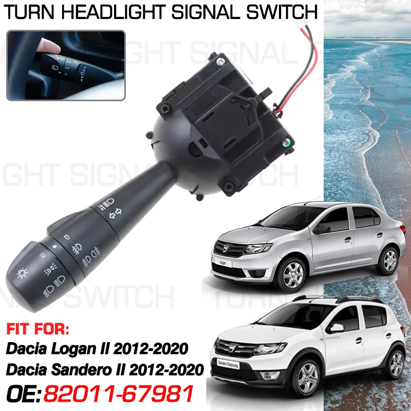 

82011-67981 For Dacia Logan II Renault Symbol Dacia Sandero II 2012-2020 Renault Captur I 2013-2019 Car Headlight Stalk Switch