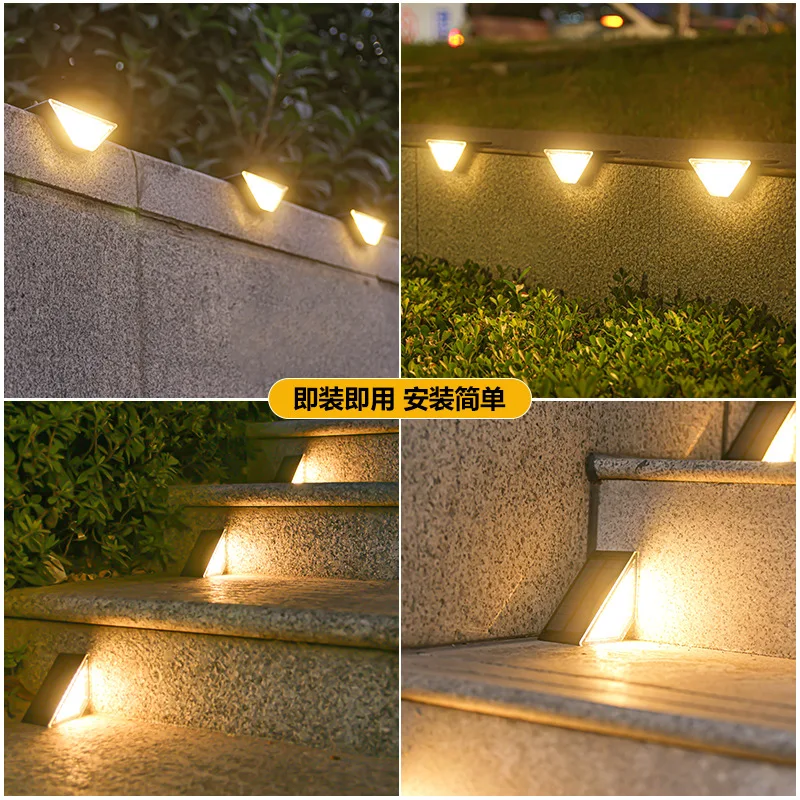 1-8 PCS Solar Step Lamp Outdoor Waterproof LED Stairs Outdoor Solar Step Lamp Solar Deck Decoration Stair Patio Lamp