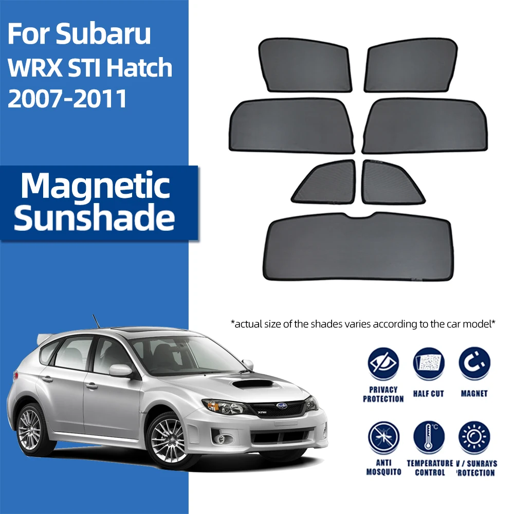 

For Subaru WRX STI 10th Hatchback 2007-2011 Magnetic Car Sunshade Front Windshield Curtain Rear Side Baby Window Sun Shade Visor