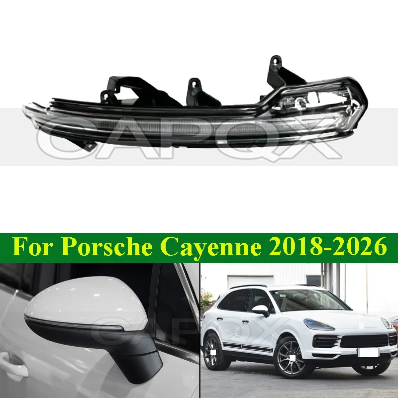 CAPQX Rearview Mirror Turn Light For Porsche Cayenne 2018-2026 Indicator Lamp Side Mirror Light Turn Signal Light