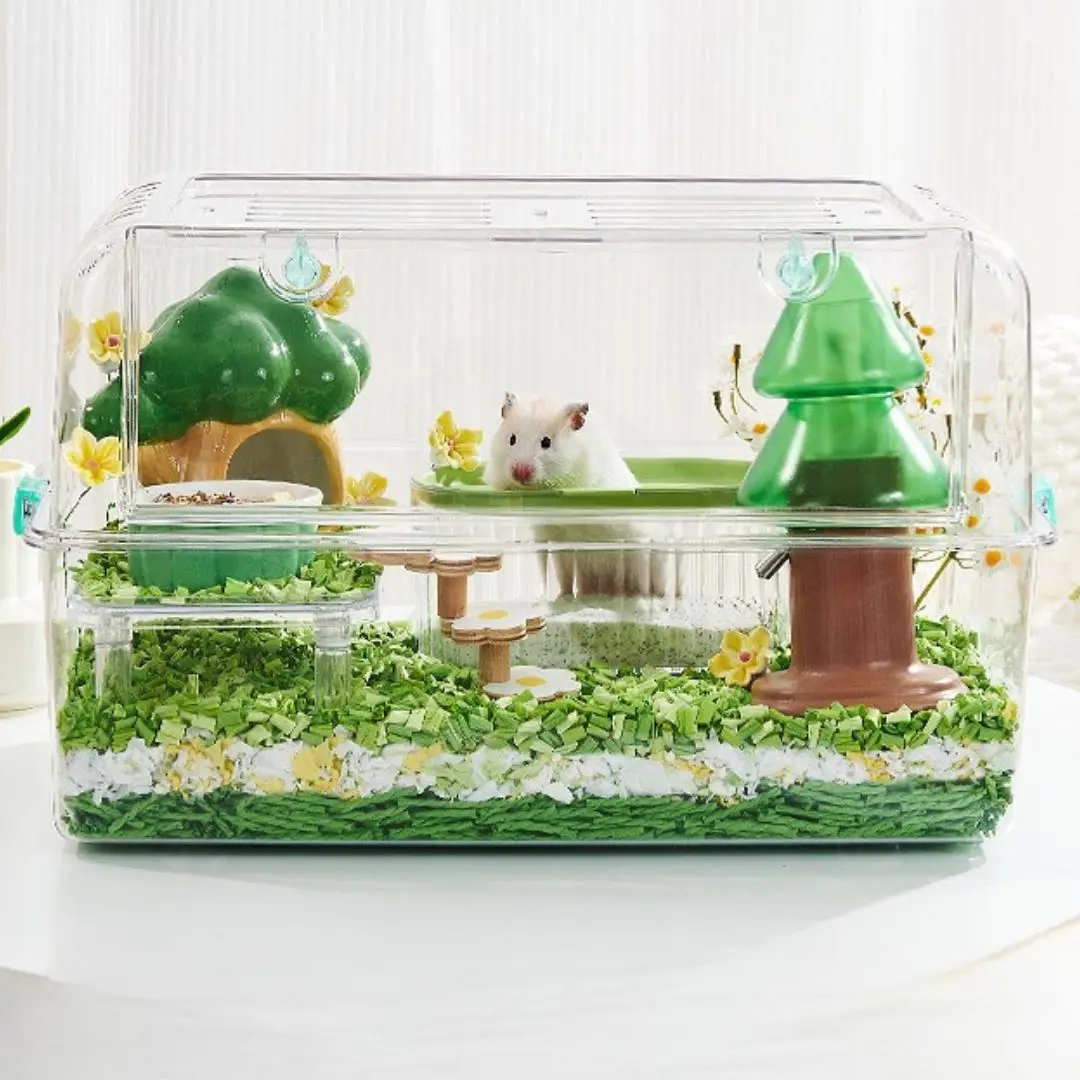الجملة قفص أكريليك هامستر كبير صندوق خنزير غينيا شفاف #3