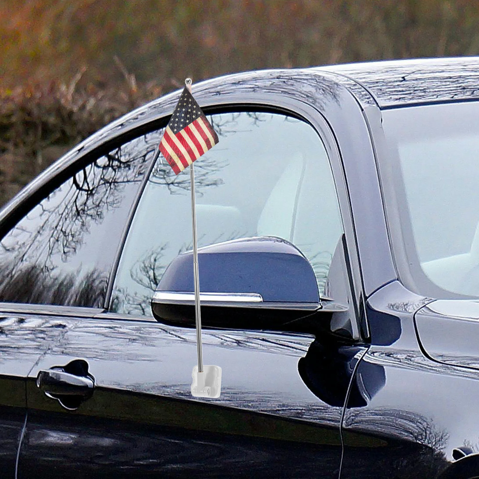 

1pcs Magnetic Flag Seat Holder for Car Flagpole Stand Practical Durable Stainless Steel Base Multi Use Vehicle Bracket