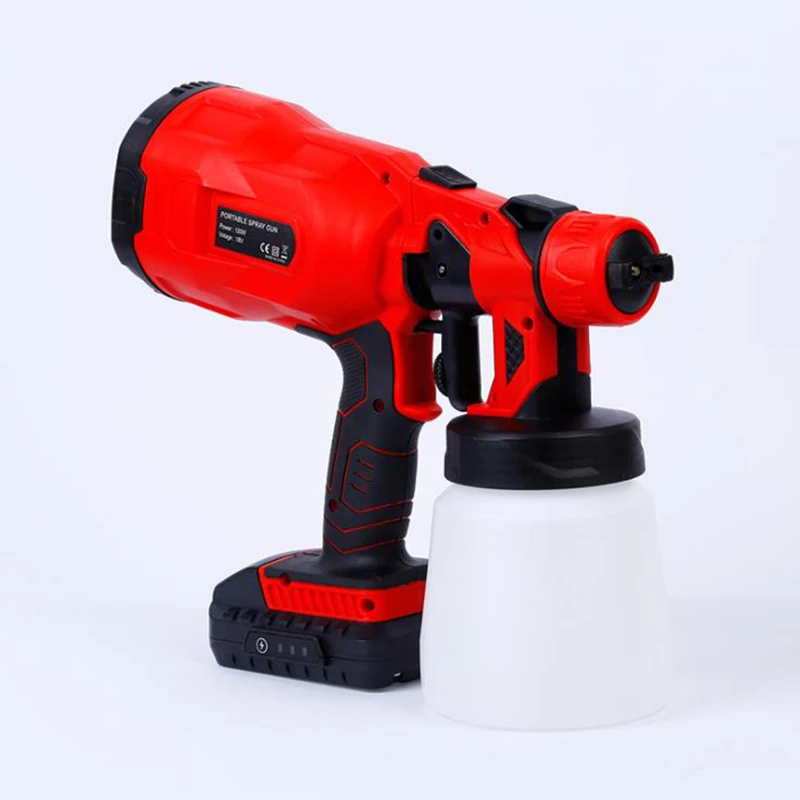 550W 800ml Household Paint Sprayer High Pressur Gun Flow Control Airbrush Easy Spraying Cordless Electric Airbrush