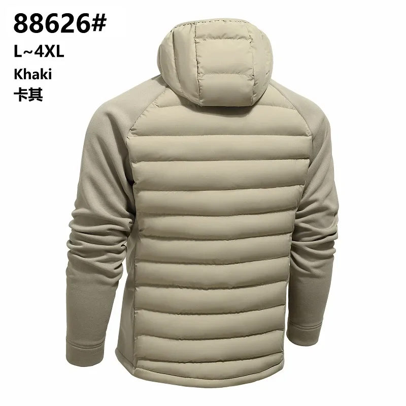 Warm Inner Fleece Parkas Men Hooded Puffer Jacket Man Casual Padded Outwear Autumn Winter Detachable Hat Outfits Parka Coat Male