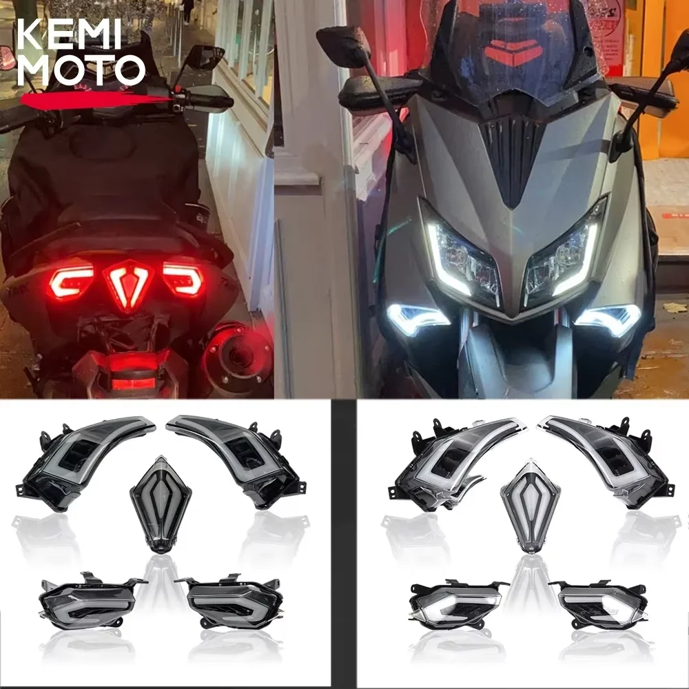 Indicatori di Direzione LED per Yamaha Tmax 530 2012-2016, Luci Anteriori e Posteriori con Omologazione Emark