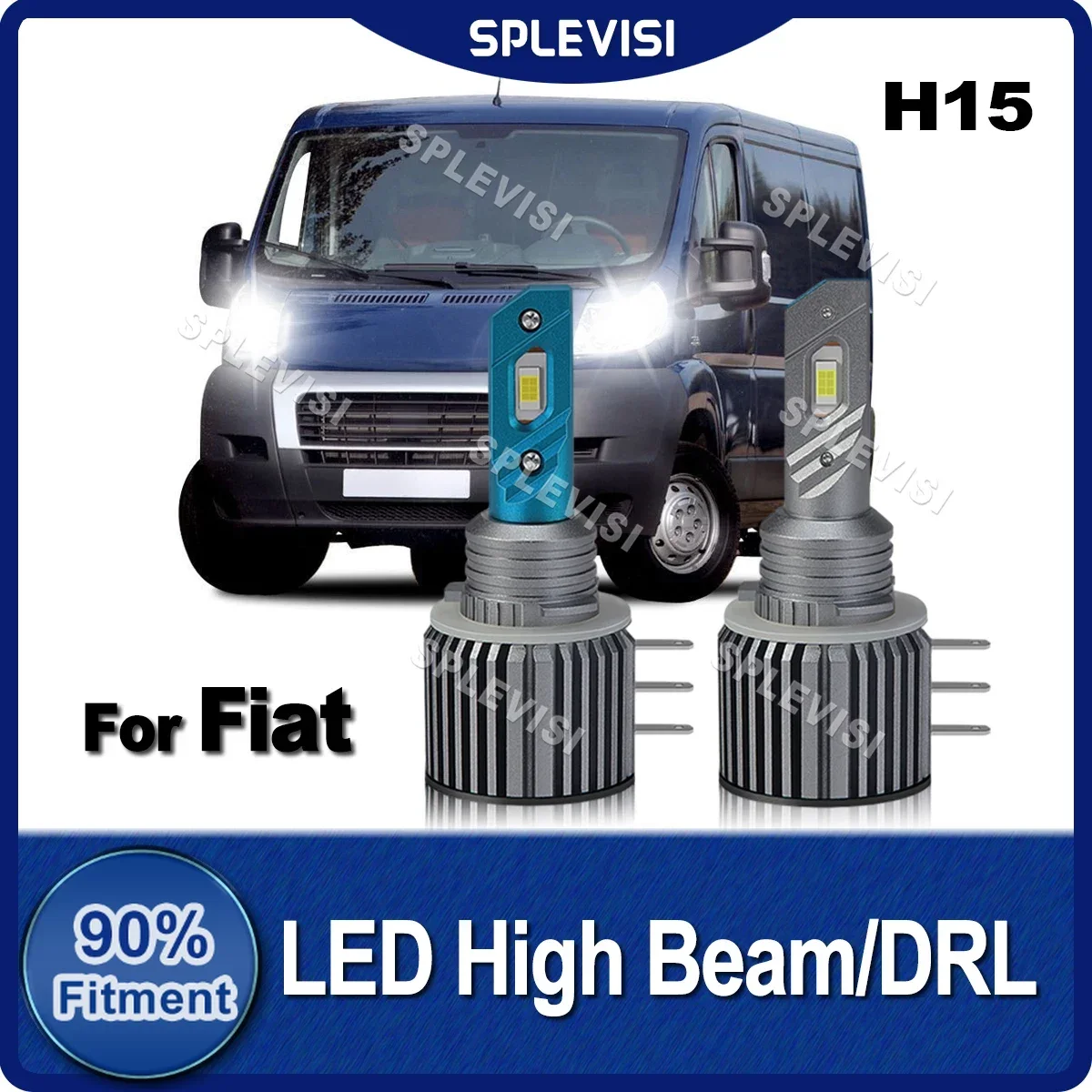 Super Brighter H15 Canbus Bulbs LED High Beam/DRL Day Running Light 200W For Fiat Ducato III Ducato III Bus Fiat 124 Fiat Tipo