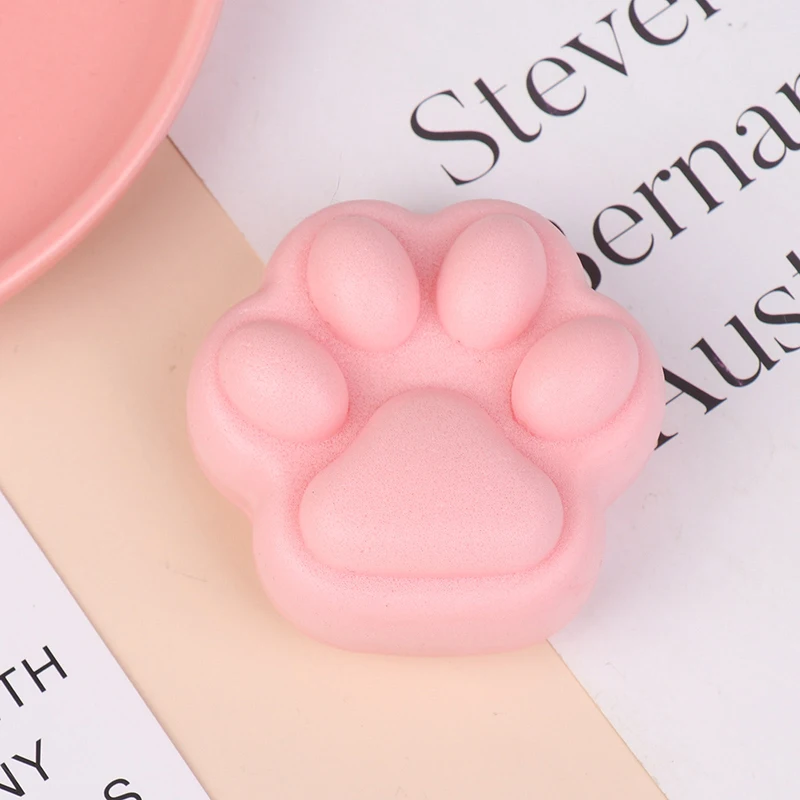 Jouet spongieux de décompression de pied de petit chat rose mignon, rebond lent, ventouse douce, pincement des doigts, jouets de libération, nouveaux modèles