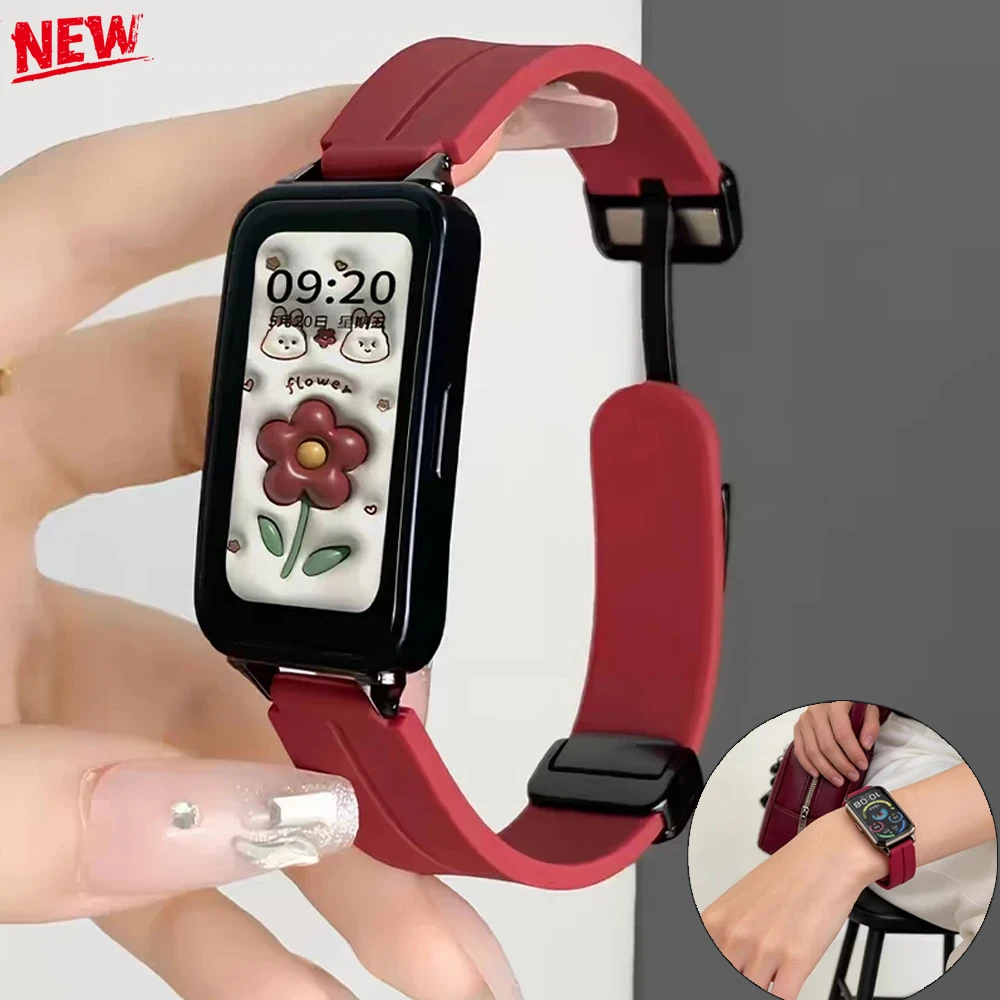 Silikon-Sportarmband für Huawei Band 11/11Pro Magnetverschluss Verstellbares Uhrenarmband für Huawei Band 10 9 8 Armband-Zubehör