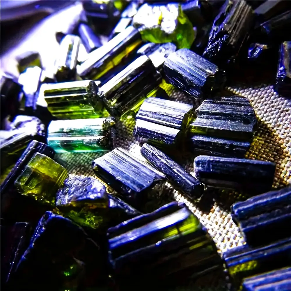 Piedra Preciosa Mineral Natural, Turmalina Verde, Espécimen de Cristal en Bruto, Elimina el Magnetismo, Sanación Energética, Meditación Espiritual