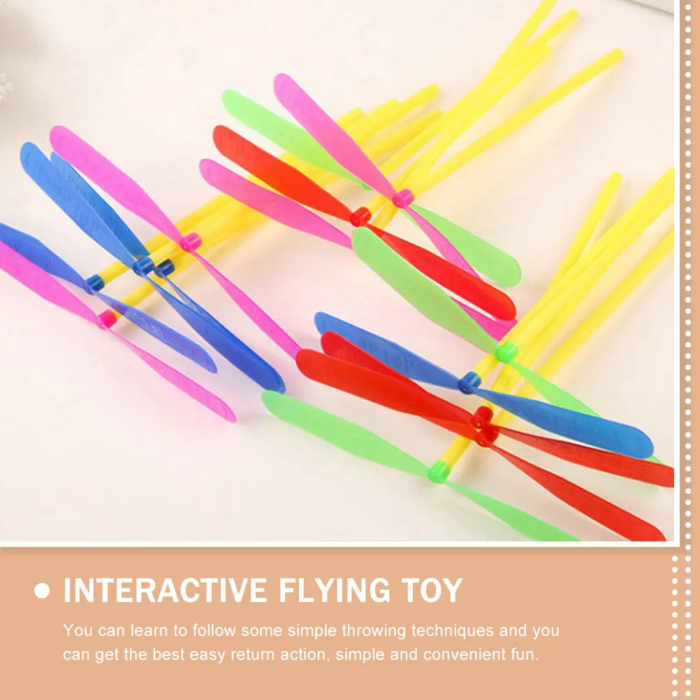 

100Pcs Flying Helicopter Outdoor Play Creative Hand Swirling Interactive Party Favors Kids Throw Recreation