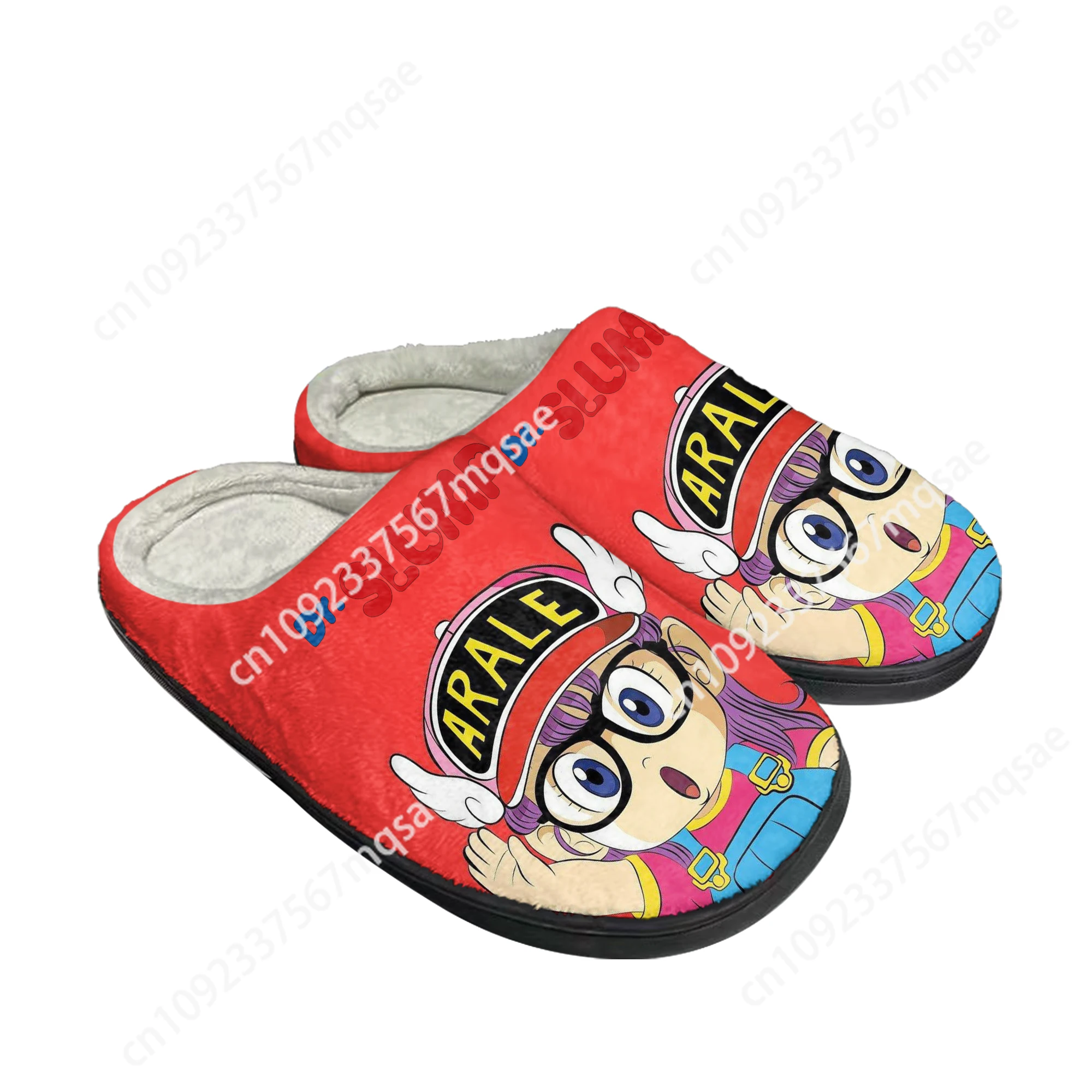 Japan Manga Cartoon Arale Dr Slump Home Cotton Custom Slippers Mens Womens Sandals Plush Casual Keep Warm Shoes Thermal Slipper