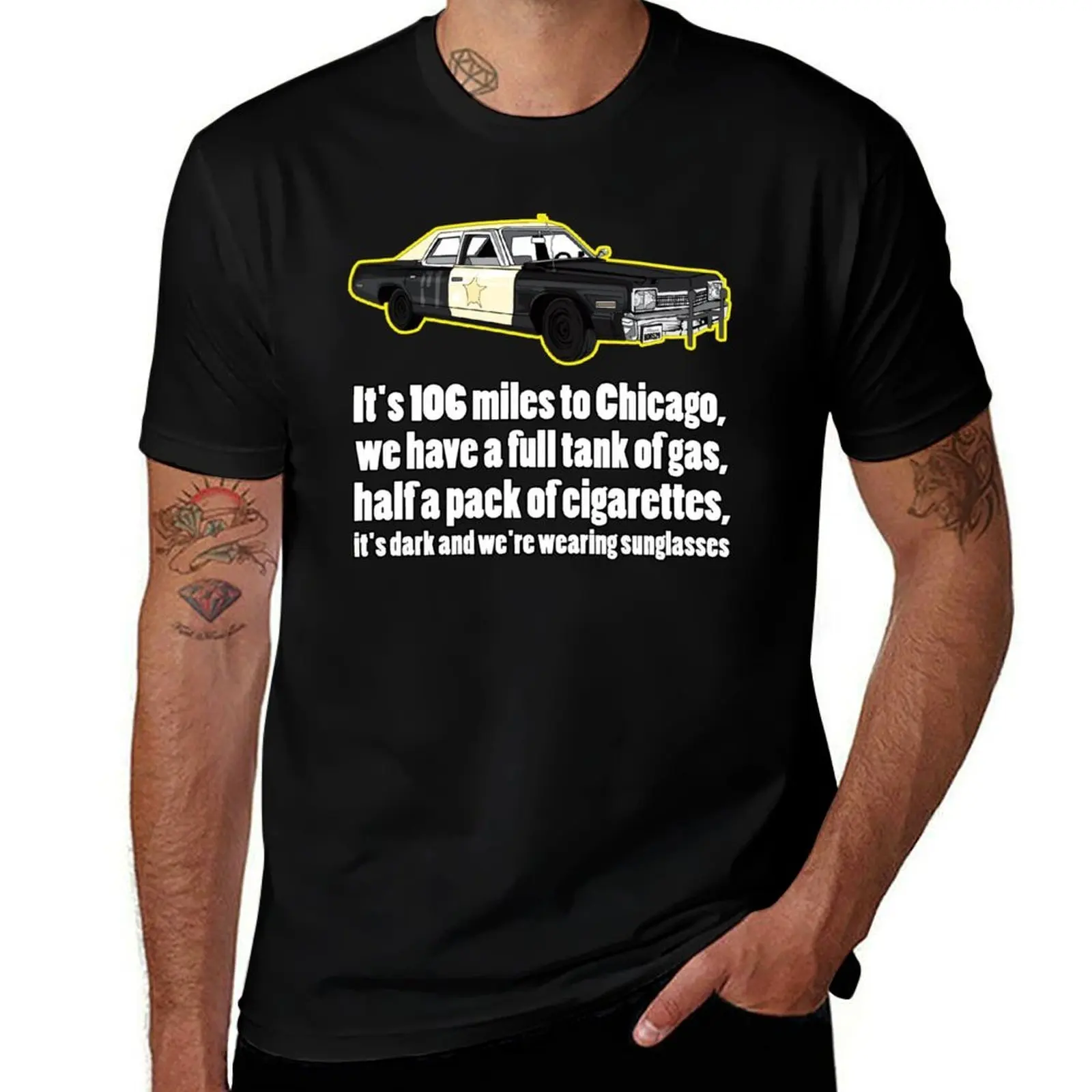 

Blues Brothers bluesmobile Movie T-Shirt t shirts for man cotton soft t shirt for man 100 percent cotton T-Shirt