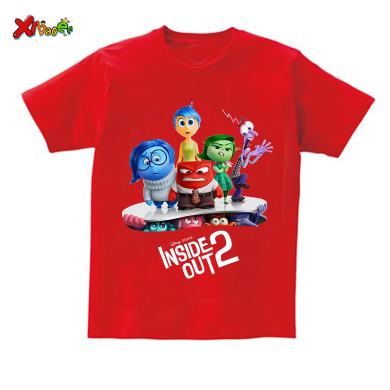 Inside Out 2Shirt Birthday T-shirt Children's Summer Tshirt Boys Girls Short-Sleeved T Shirts Cartoon Image Shirt Kids Clothing