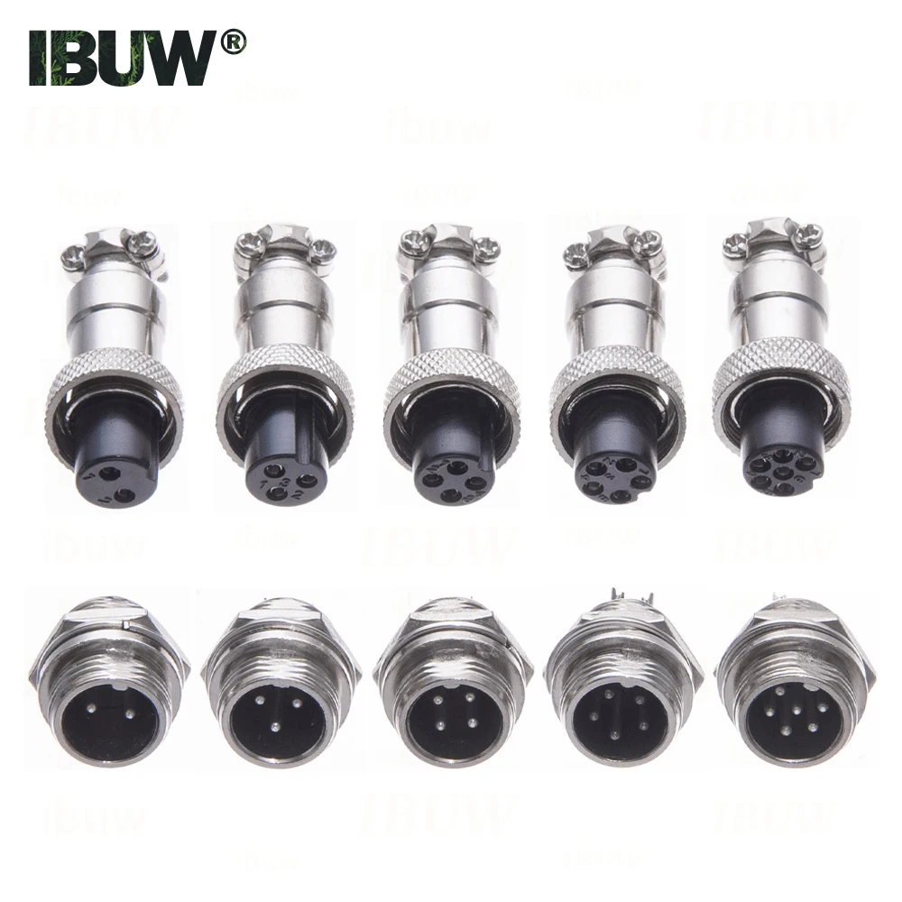 GX12 2 3 4 5 6 Pin Docking Aviation Plug Socket Waterproof Circular Connector 3 4 5 6