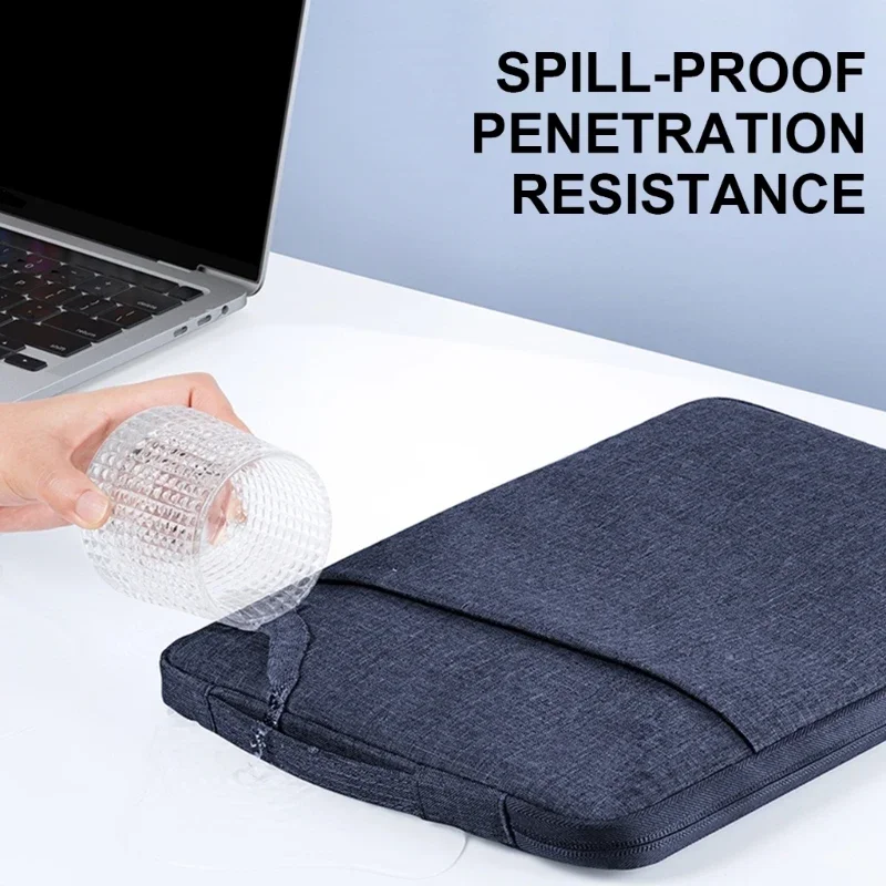 Laptop Sleeve for 15.5-16Inch, Double Compartment High Capacity Computer Storage Bag Shockproof Water Resistant Design