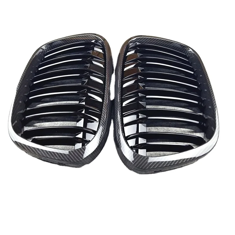 Car ABS Front Air Intake Grille Bumper Kidney Grill for BMW X1 F48 F49 2016-2019 Glossy Black Racing Grills