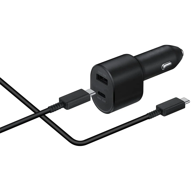 60 واط لسامسونج شاحن سيارة فائق السرعة Pd Usb نوع C ميناء السيارات Cargador 45 واط غالاكسي S24 S23 S22 S21 ملاحظة 20 الترا 10 Z Fold5 A55