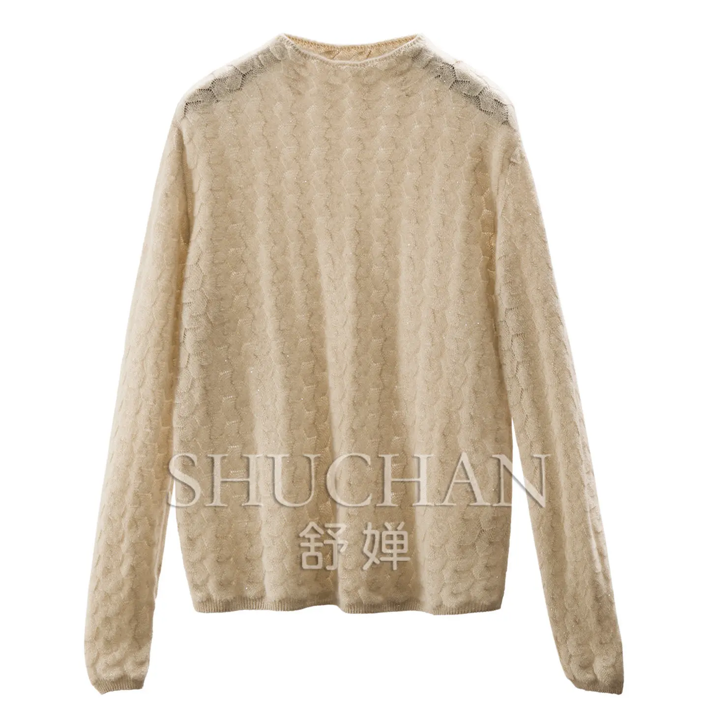 Knit Pullover Thin 150g Luxury Soft Texture 100% Cashmere Fine Shiny Silk Sweater Women's E127