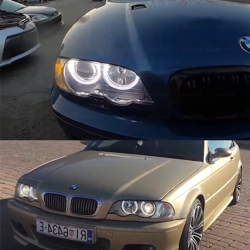 Crystal White LED Angel Eye Kit Daytime Running Light for BMW 3 Series E46 316i 318i 320d 320i 323i 328i 330i 325xi 330d