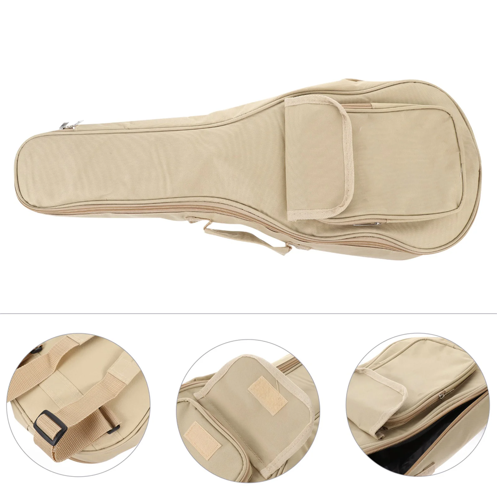 

Ukulele Instrument Bag Durable Waterproof Oxford 600d Fabric Comfortable Strap Carbon Button Adjustable Length Easy Use