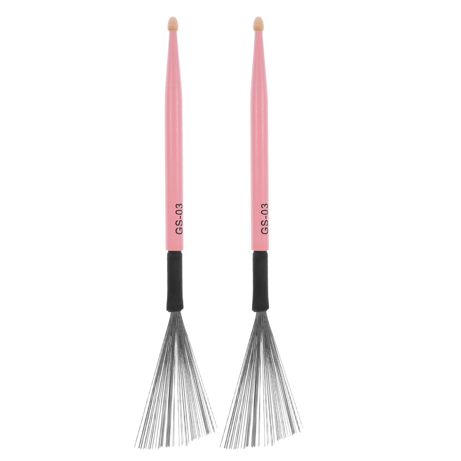 

1 Pair Maple Wood Handle Drum Brush Carbon Steel Wire For Jazz Drum Percussion Instrument Accessory Professional Set