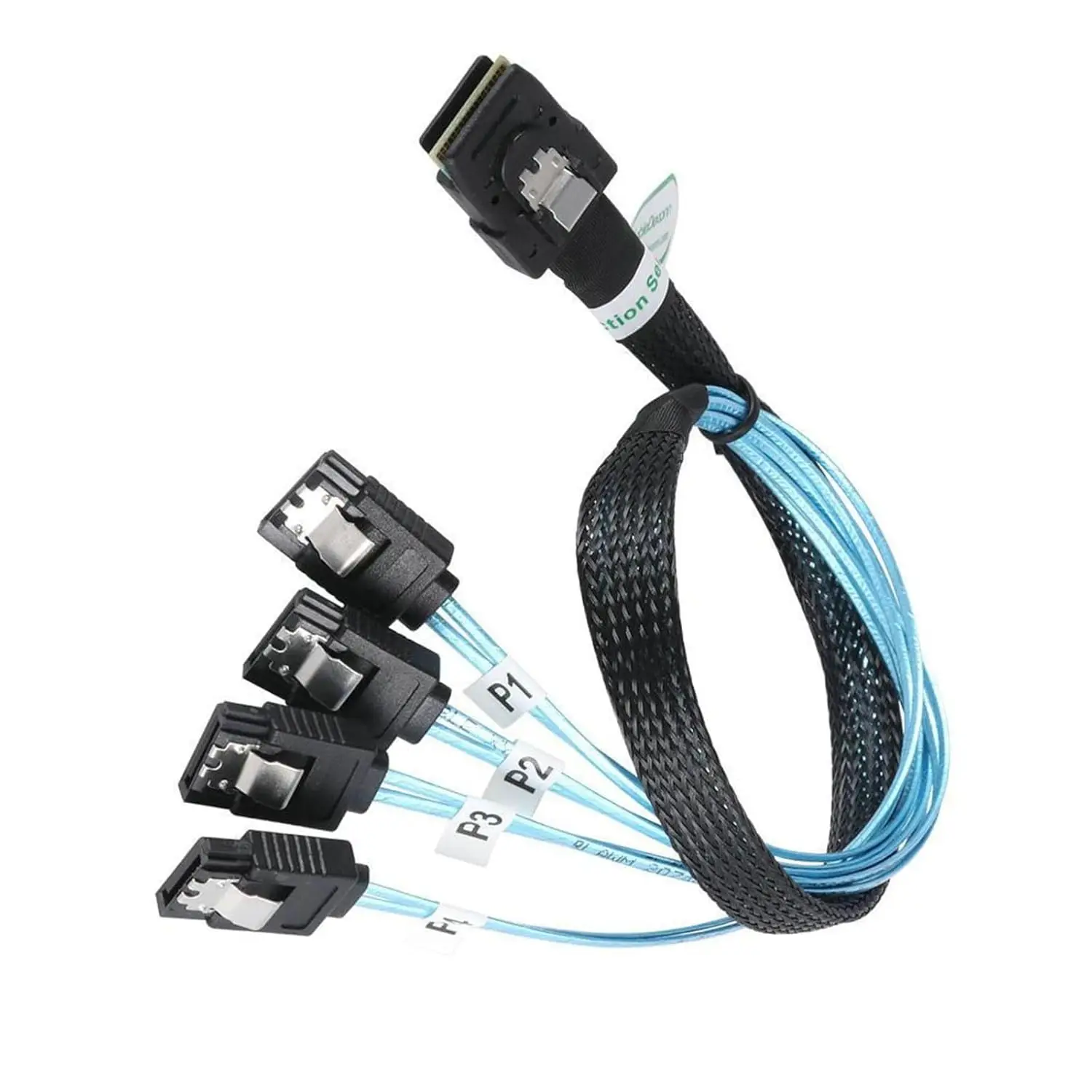 

Кабельные материалы JonISerl. Внутренний кабель Mini SAS — SATA длиной 3,3 фута (SFF-8087 — SATA вперед.