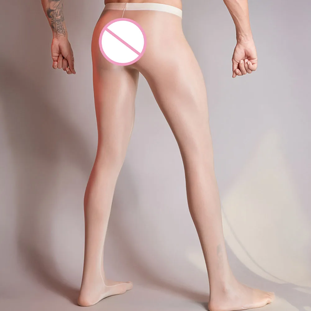 Pants Trousers Ultra-thin Shiny Breathable High Elasticity Leggings Long Pants See Through Sexy Sheer Trousers