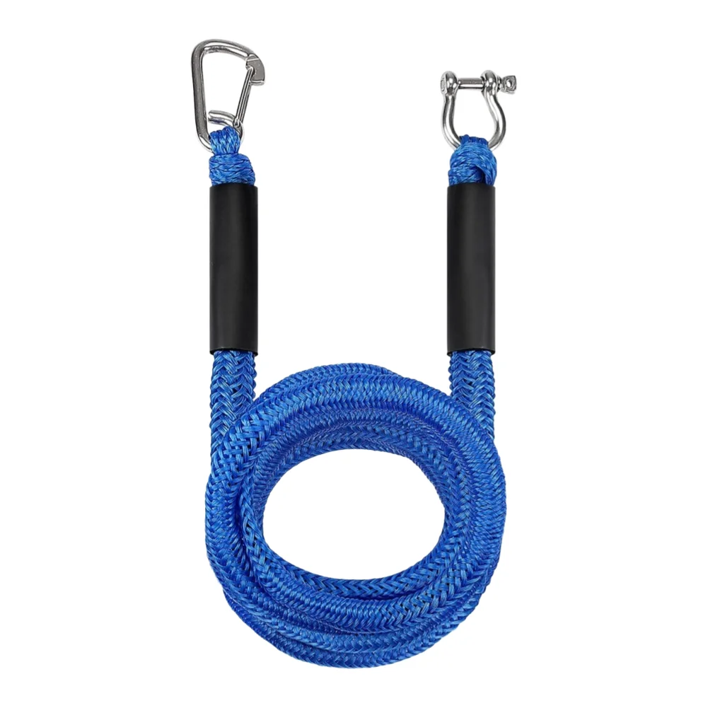 Marine Grade Bungee Dock Line 14FT Polyethylene Shell Latex Core for Kayak Pontoon Boat Docking Rope 1000KG Capacity