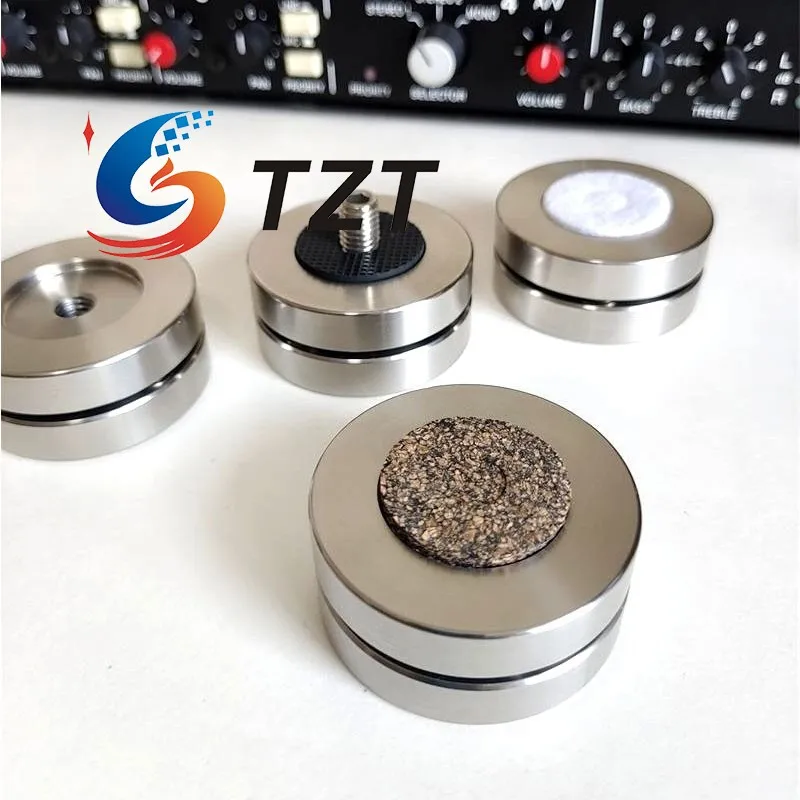 TZT 4pcs 45mm Speaker Feet Speaker Isolation Feet w/ Stainless Steel Balls 100KG Capacity for DACs Amps