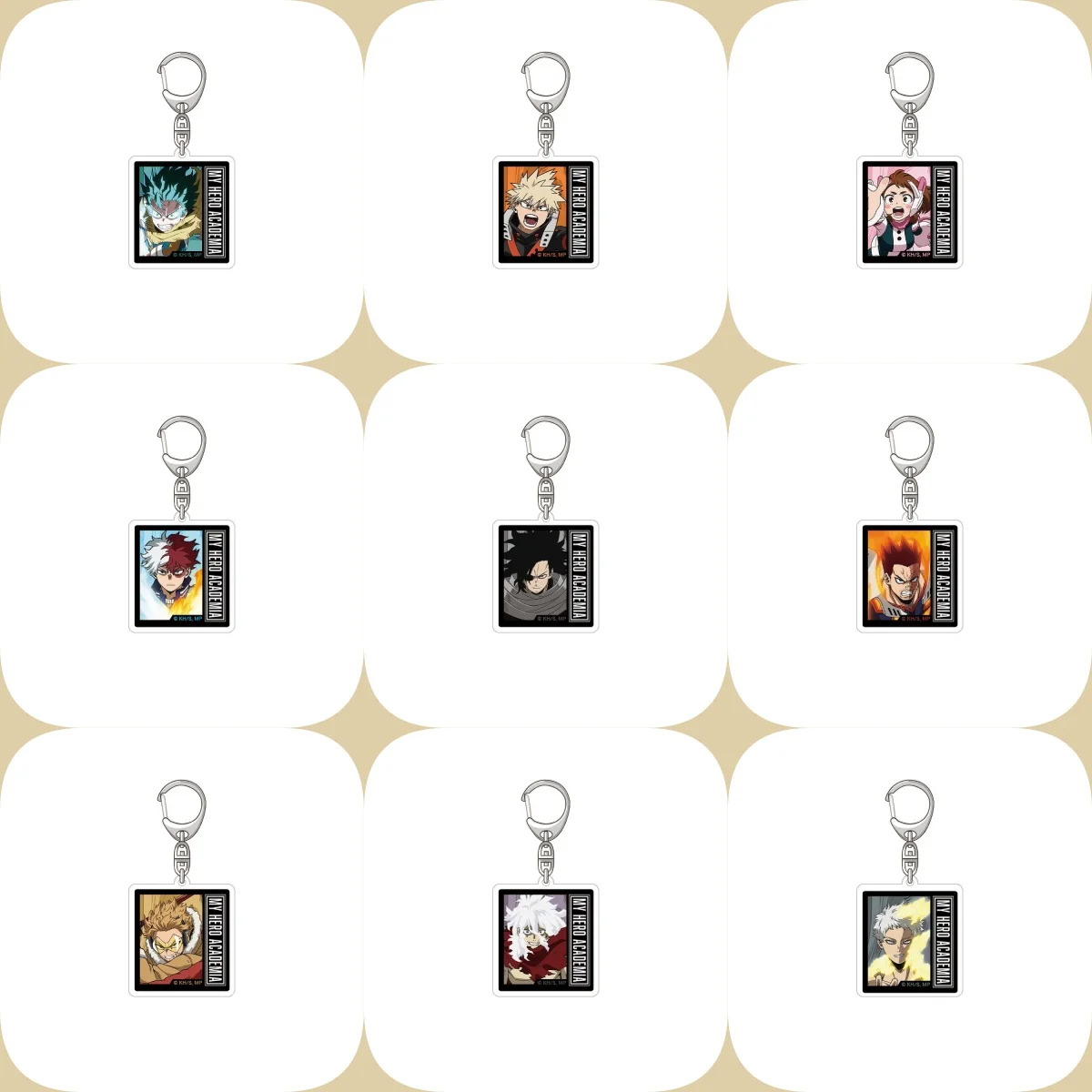LLavero acrílico de My Hero Academia de Anime, modelo de personajes de Cosplay, accesorios de adorno, regalos de colección de Navidad