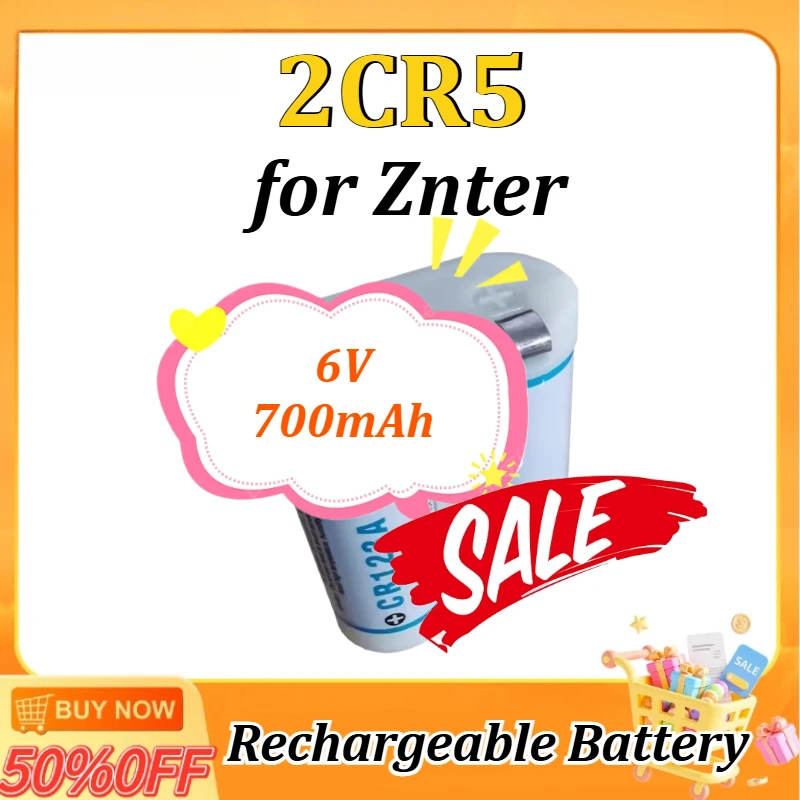 

6V 700mAh 2CR5 for Znter TYPE-C USB Rechargeable Li-polymer 2CR5 Battery Charging Lithium Battery 2CR5 Battery Holder Convenient