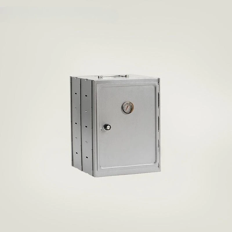 

Smoked box with lid camping baking oven smoked braised charcoal camping stainless steel folding outdoor oven