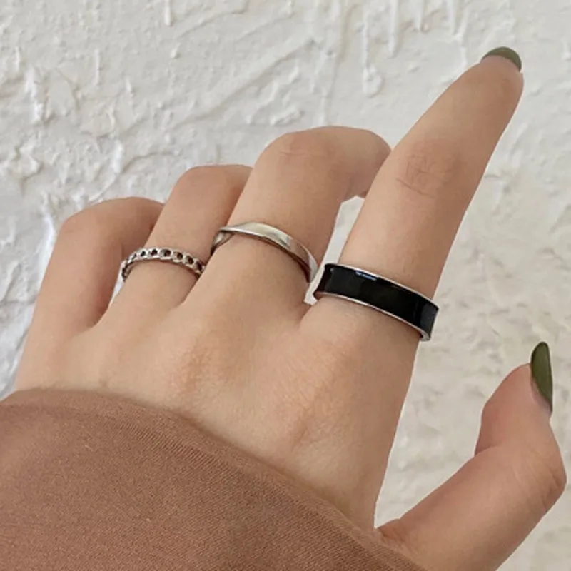 Women's Boho Gold Color Heart Rings Set