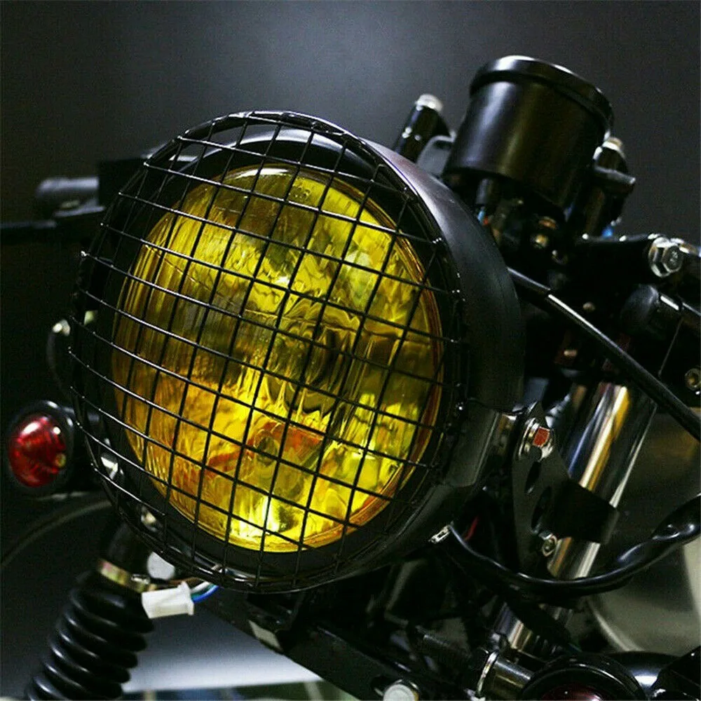 Motorcycle Headlight Lamp Mesh Grille Cover Mask for GN125 CG125