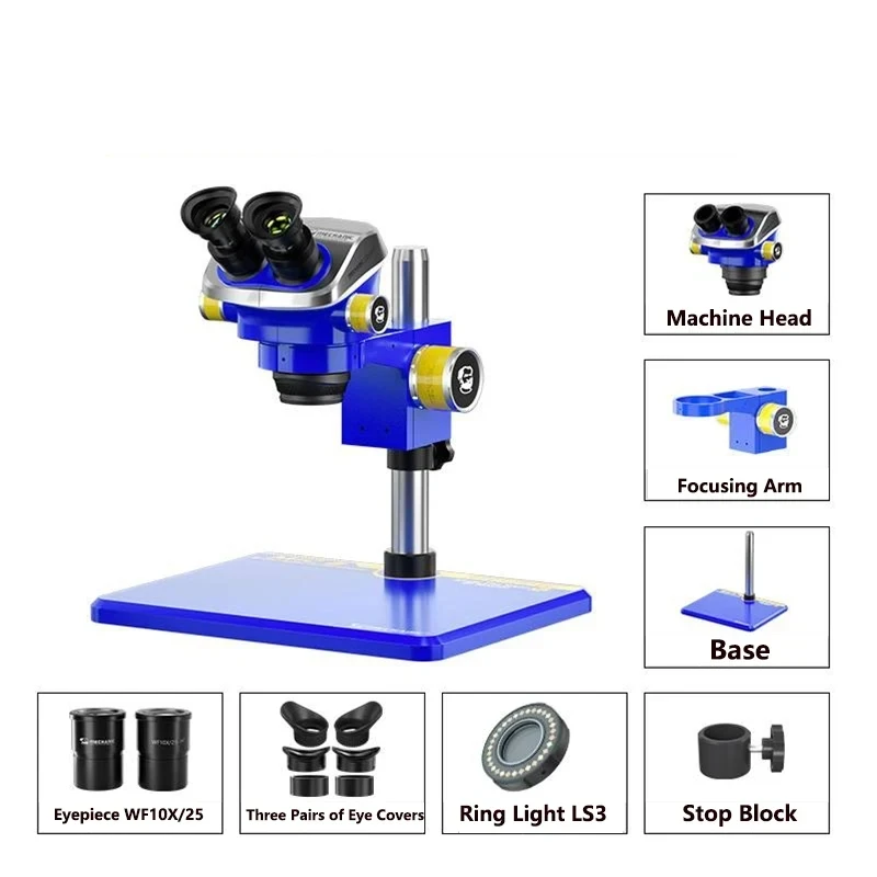 Mechanic MIC2-B11 Continuous Zoom Binocular Microscope Electronic Magnifier 360° Rotation For PCB Chip Phones Soldering Repair