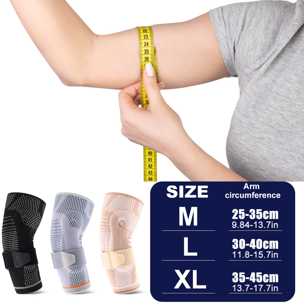 1 Stück Ellenbogenbandage – Tennis-Kompressionshülse – Wickeltuch für Golfer, linker oder rechter Arm – Sehnenscheidenentzündungs-Stützgurt für Golf, Männer und Frauen – Detail 2