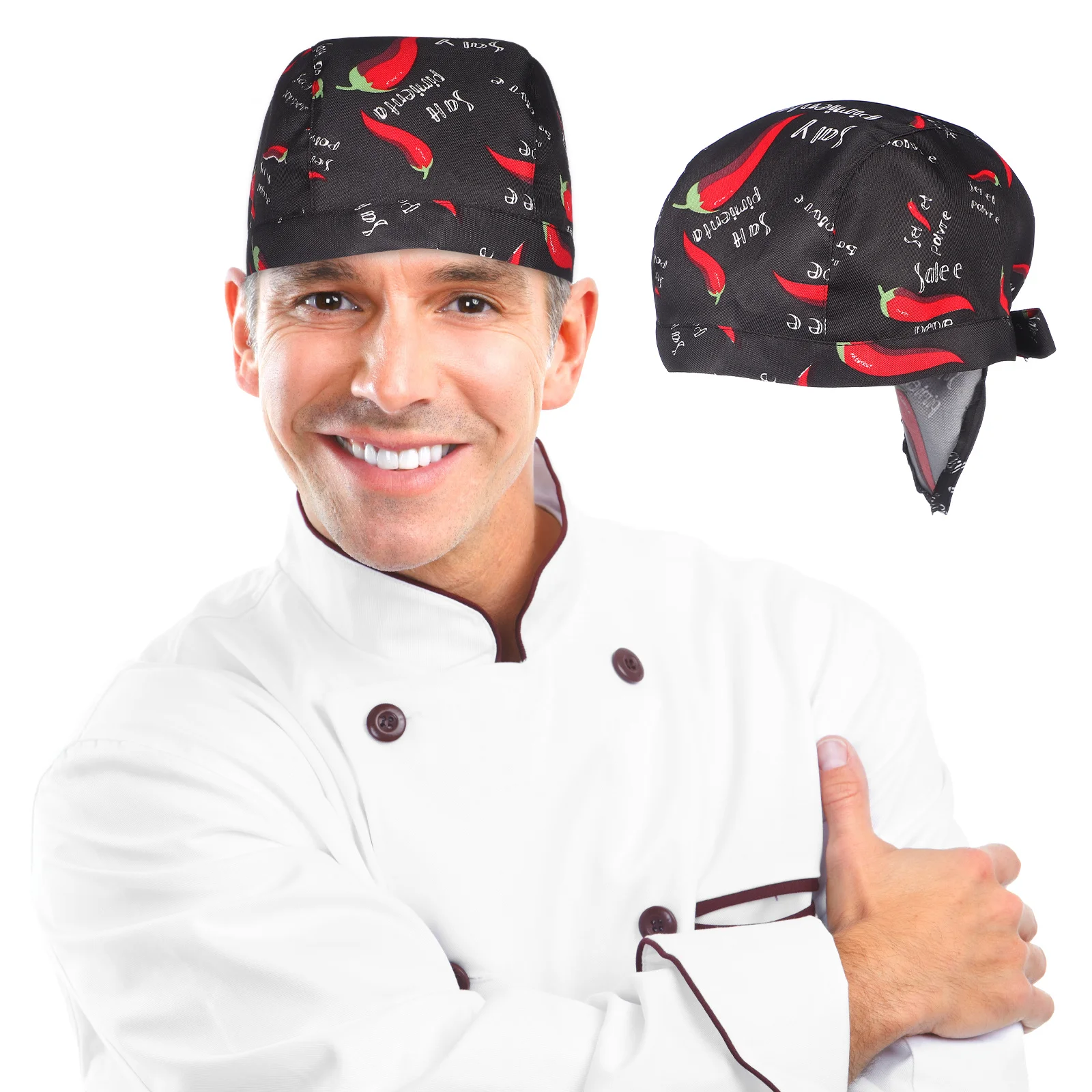

Chili Chef Hat Kitchen Cap Comfortable Breathable Sweat Absorbent Cooking Working Restaurant Waiter Cap Kitchen Chef Hat