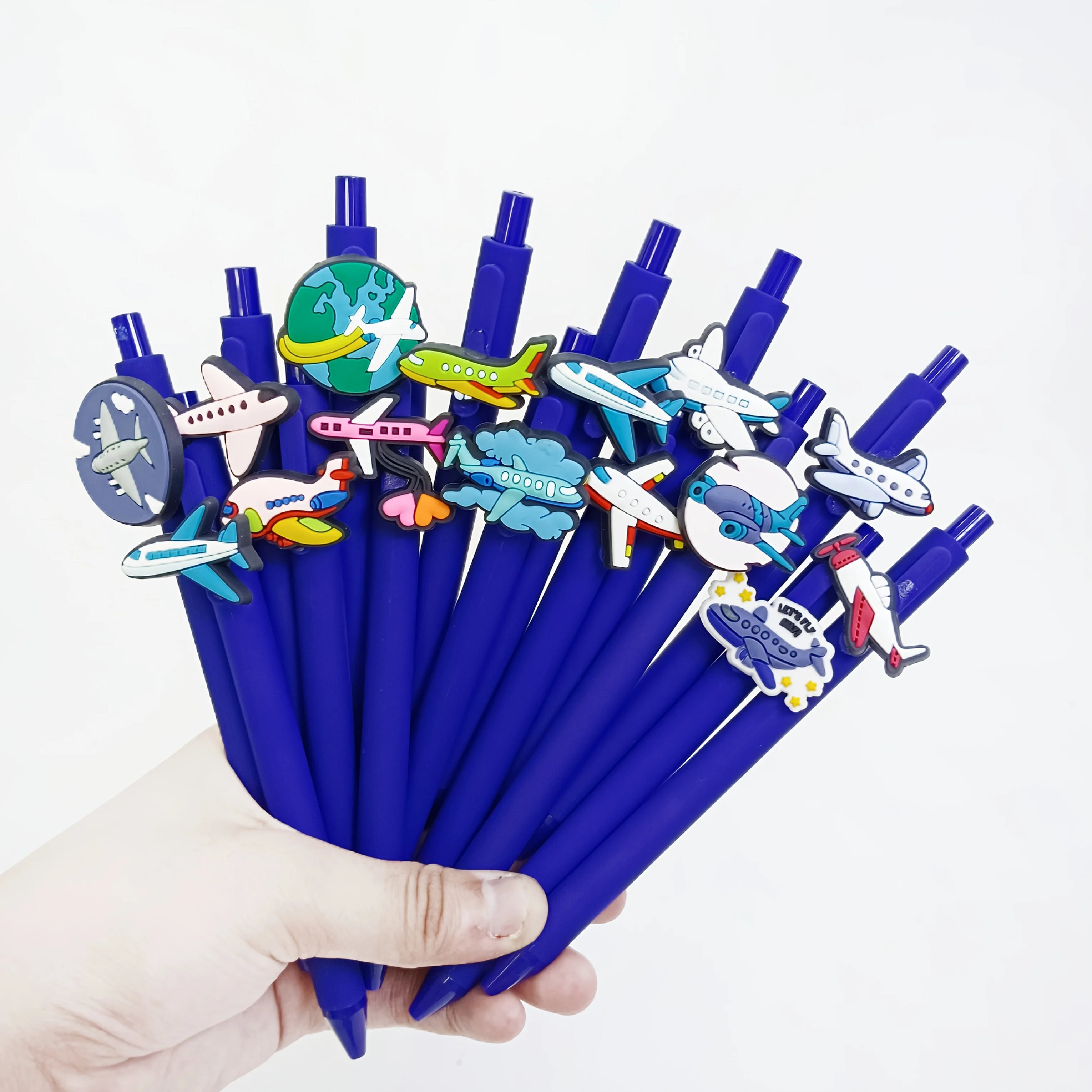 

8/12 шт., серия самолетов, шариковая ручка, ПВХ, мягкий резиновый материал, подарочная ручка, студенческая шариковая ручка для письма